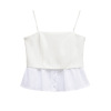 Color blocked patchwork camisole top for women