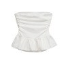 Casual slim fit and slimming wave edge strapless top